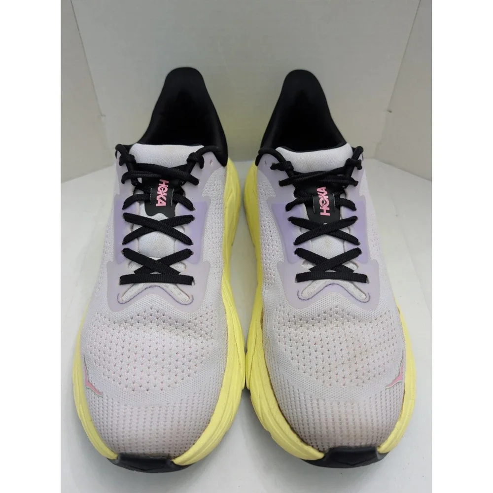 Hoka One One Arahi 7 Sneakers Shoes Starlight Glow/Yuzu Sz 10B Neon Pale Purple
